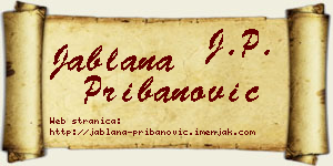 Jablana Pribanović vizit kartica